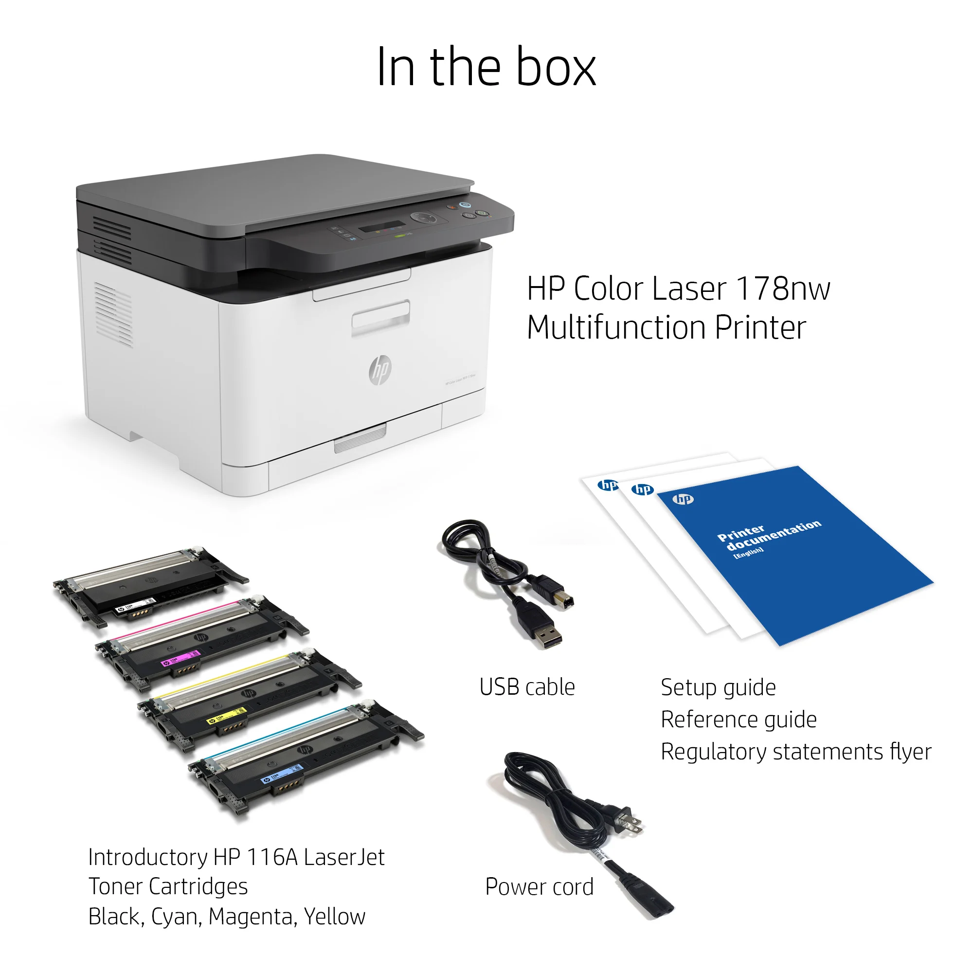 HP Printer Color Laser MFP 178nw ( Print, Scan, Copy, USB